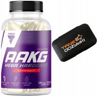 Trec AAKG HARDCORE 240c ARGININA CYTRULINA +PILLBOX SILNA POMPA MIĘŚNIOWA