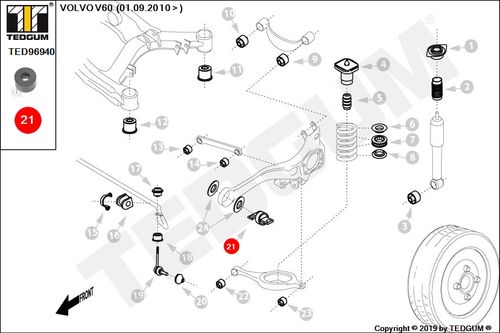 VOLVO V60 ŁOŻYSKO ŚRUBY ŚCIĄGACZA TULEI 10- na Arena.pl