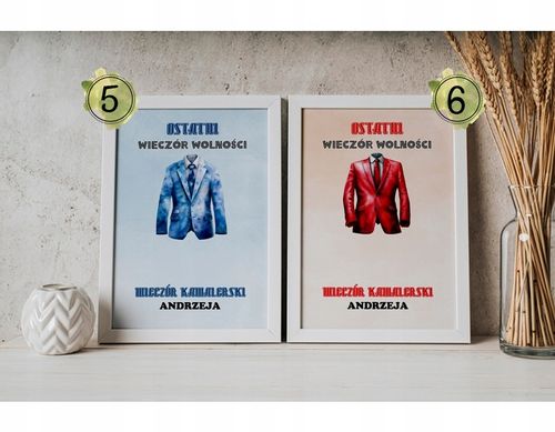 PREZENT NA WIECZÓR KAWALERSKI PAMIĄTKA OBRAZEK A4 IKWK na Arena.pl