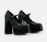 KOI FOOTWEAR Czarne lakierowane szpilki na platformie Darkbloom R,38