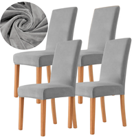 ZESTAW 4 SZT POKROWCE POKROWIEC NA KRZESŁO WELUR