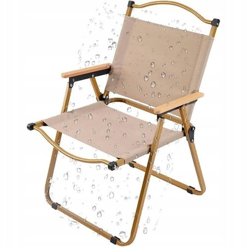 Składane krzesło ogrodowe, turystyczne, kempingowe, kremowe KRT09K na Arena.pl