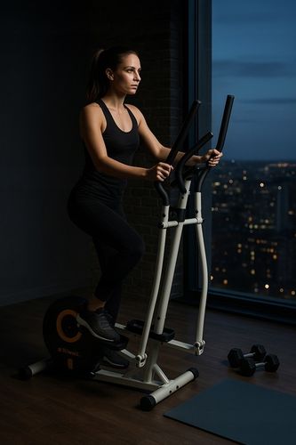 TRENAŻER ELIPTYCZNY TRENINGOWY ORBI TREK MAGNETYCZNY do 140kg Riwall RO-01 na Arena.pl