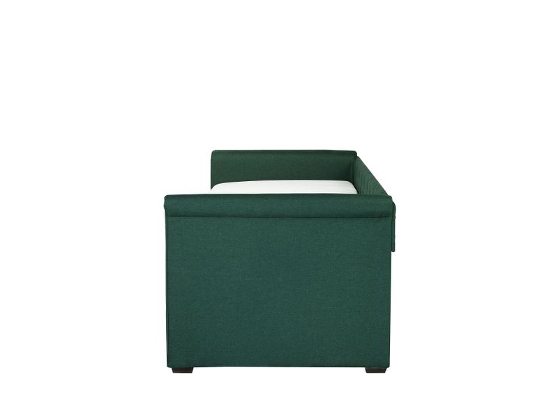 Łóżko wysuwane tapicerowane 80 x 200 cm zielone LIBOURNE zdjęcie 5
