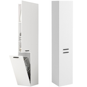 SZAFKA ŁAZIENKOWA REGAŁ SŁUPEK 2 DRZWI BIAŁA WYSOKA PÓŁKI NOWOCZESNA