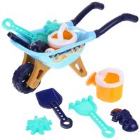 Zestaw do Piasku Piaskownicy dla Dzieci Taczka Konewka Foremki - niebieski