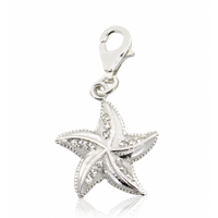 SREBRNY CHARMS ROZGWIAZDA Z CYRKONIAMI PRÓBA SREBRA 925
