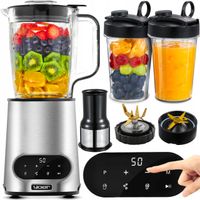 Blender kielichowy automatyczny Yoer 2,4L 2200W Tritan INOX +Sito +2 Bidony