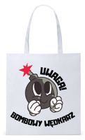 Dla Wędkarza Rybaka Torba Eco Biała Shopper Z Nadrukiem Ze Zdjęciem