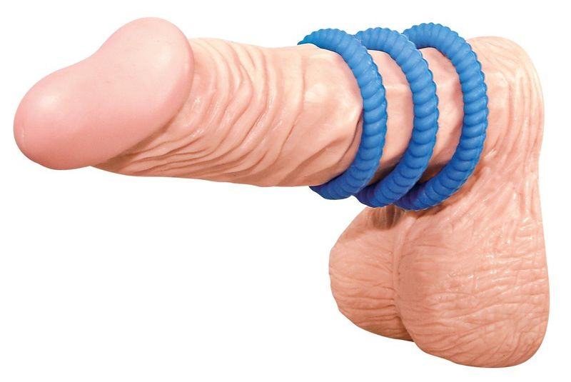 Silikonowe Ringi Niebieskie 3 Szt. zdjęcie 3
