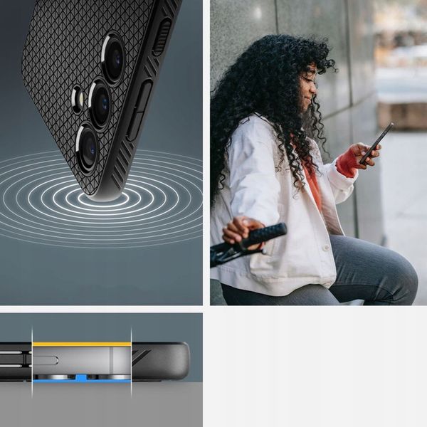 Etui Spigen Liquid Air Galaxy S25 Matte Black zdjęcie 8