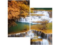 60X60CM WODOSPAD HUAY MAE KHAMIN DWU OBRAZ ŚCIAN