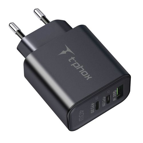 Ładowarka sieciowa T-PHOX FLEXI 40W 2xUSB-C/USB BLACK na Arena.pl