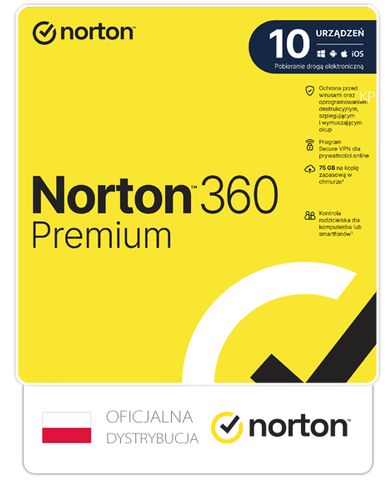 Norton 360 (BK) Premium 10 stanowisk / 1 rok na Arena.pl