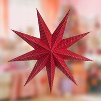 GWIAZDA papierowa świąteczna Boże Narodzenie CZERWONA duża 60cm Lampion