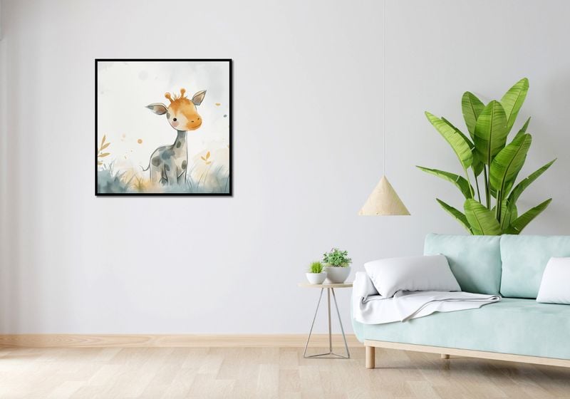 Plakat 80x80cm Mała Żyrafka zdjęcie 4