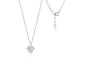 Elegancki rodowany srebrny naszyjnik gwiazd celebrytka psia/kocia łapka białe cyrkonie srebro 925 Z1547N