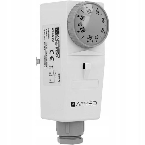 STEROWNIK TERMOSTAT PRZYLGOWY NA RURĘ POMPY C.O BRC NASTAWA 20-90°C AFRISO na Arena.pl