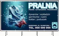BANER REKLAMOWY 300x150 cm oczkowany projekt w cenie PRALNIA CZYSZCZENIE