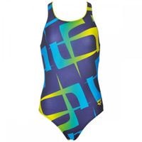 ARENA STRÓJ KOSTIUM JUNIOR G SCRAWL ONE PIECE NAVY-YELLOW STAR ROZ.116
