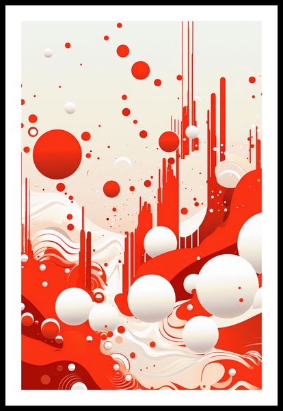 Plakat 53x81cm Krwiście Czerwone Wibracje zdjęcie 3