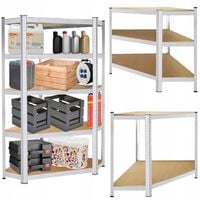 REGAŁ NAROŻNY MAGAZYNOWY 180x90x40 cm metalowy GARAŻOWY 5 PÓŁEK 875kg