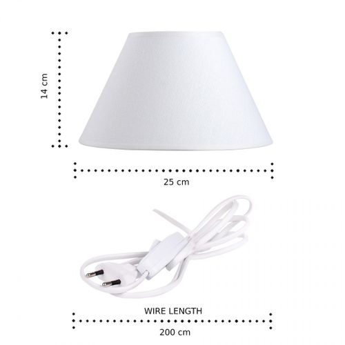 Lampka nocna 1xE27 PATI WHITE/WHITE na Arena.pl