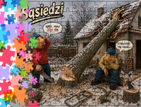 Puzzle tradycyjne - Sąsiedzi - Pat i Mat