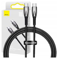 Kabel USB-C do USB-C Baseus Glimmer, 100W, 1m (czarny)