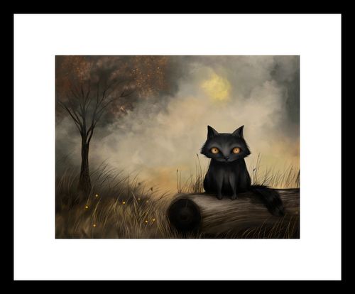 Plakat 20x15cm Czarny Kot na Arena.pl