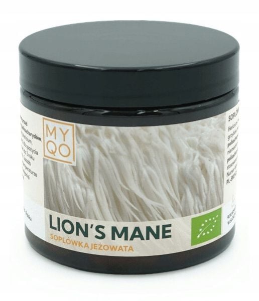 SOPLÓWKA JEŻOWATA BIO 30% Lion's mane Hericium PROSZEK 100G MyQo zdjęcie 1