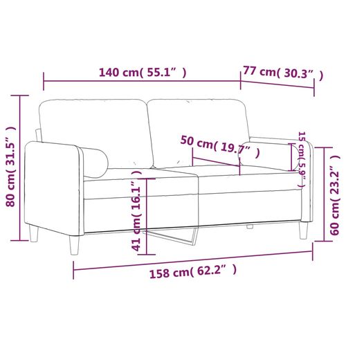 2-osobowa sofa z poduszkami, ciemnozielona, 140 cm, aksamit na Arena.pl