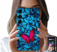 ETUI DO SAMSUNG GALAXY S23 FE - NIEBIESKIE MOTYLKI, MOTYL, KOBIECE WZORY