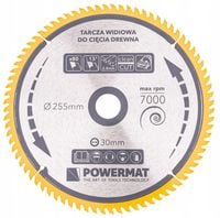 Tarcza WIDIOWA Do Drewna Piły Piła 255 x 30 mm 80Z/PM0900