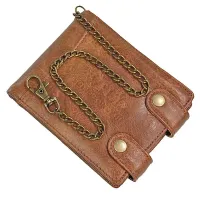 portfel męski skórzany bag street 1140 w stylu motocyklowym z łańcuchem