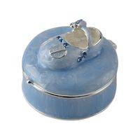 SZKATUŁKA Z BUCIKIEM NIEBIESKA - CHRZEST - ROCZEK - VERONESE AT09053AA