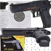 PISTOLET ZABAWKA ASG REPLIKA NA KULKI PLASTIKOWE BB ZESTAW 800KULEK GRATIS