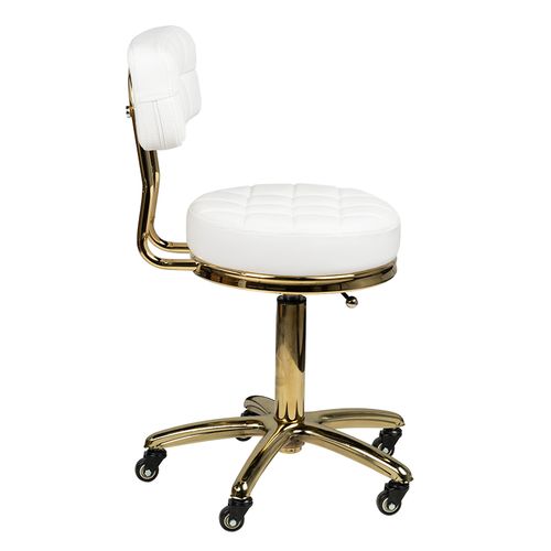 Taboret kosmetyczny Gold AM-961 biały na Arena.pl