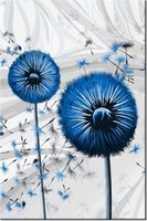 100 70CM OBRAZ PŁÓTNO NIEBIESKIE DMUCHAWCE 3 PŁÓTNO RAMA