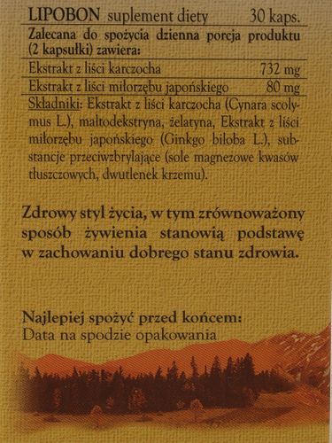Lipobon na cholesterol - Bonimed - 30 kapsułek na Arena.pl