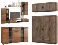 Zestaw mebli Meblościanka + Komoda + Duża Szafa z nadstawką Dąb Lefkas