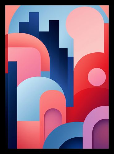 Plakat 20,5x28,4cm Miasto Kolorów na Arena.pl