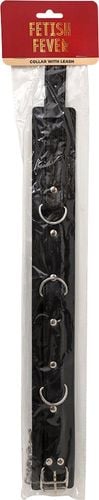 Fetish Fever - Collar with leash - Black na Arena.pl