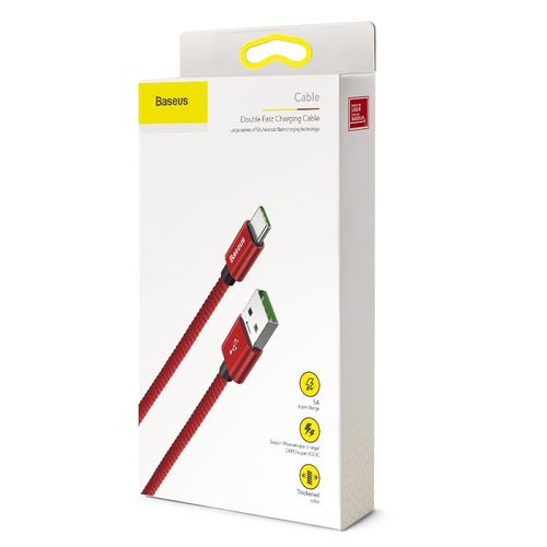 Baseus kabel Double Fast USB na typ-C 5A czerwony na Arena.pl