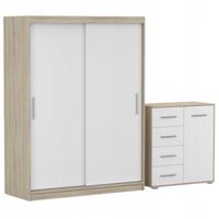 Zestaw VISTA 04 Szafa 150 Komoda FRIDA MINI 01 90 półki SB PRODUCENT