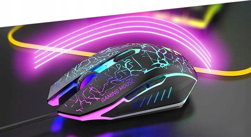 KLAWIATURA MYSZKA PODKŁADKA GAMINGOWA PODŚWIETLENIE PROFESJONALNY ZESTAW na Arena.pl