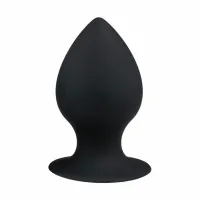 easytoys korek anatomiczny z przyssawką model xl czarny silikon