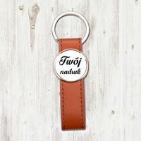 Brelok na brązowym pasku z Twoim zdjęciem