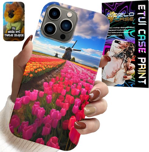ETUI DO IPHONE 13 PRO - POLE KOLOROWYCH TULIPANÓW, TULIPAN, CASE na Arena.pl