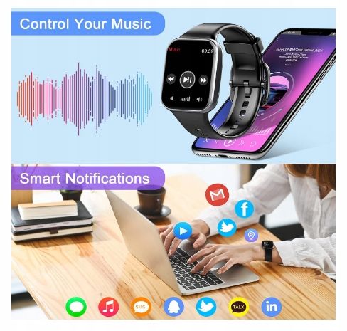 Smartwatch UAUE T60 czarny na Arena.pl